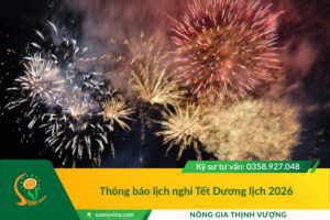 Thông báo: Lịch nghỉ Tết Dương lịch 2026