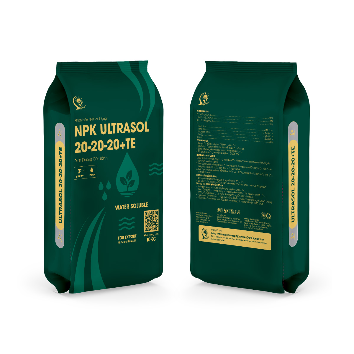 Phân bón NPK Ultrasol 20-20-20+TE
